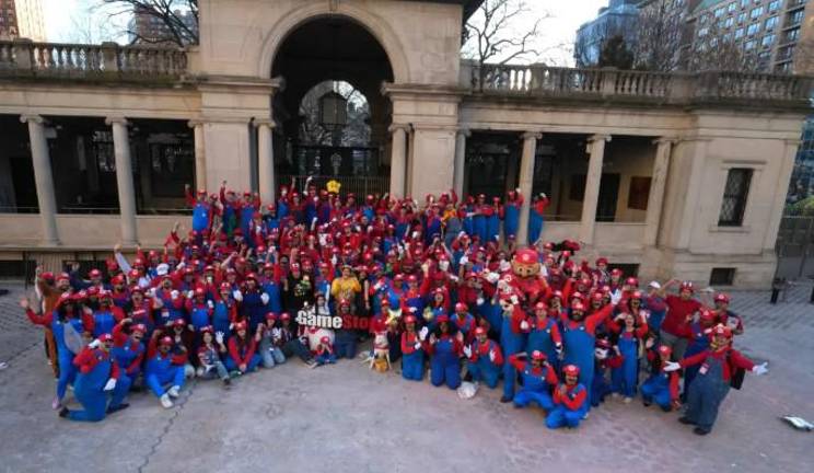 270 Marios gathered in Union Square on March 10 in a bid to break the world record for a single Mario gathering.
