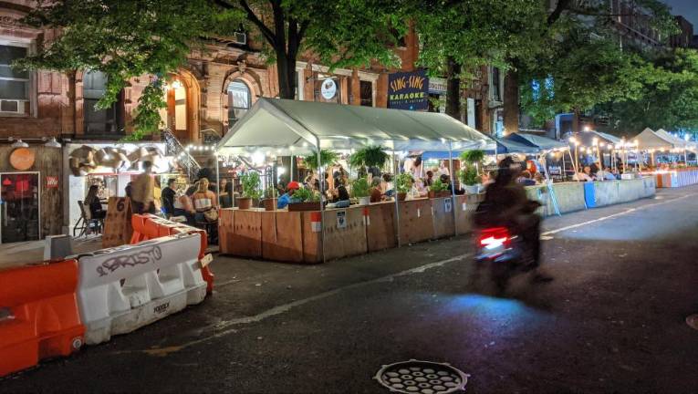 Outdoor dining on St. Mark’s Place. Photo: Eden, Janine and Jim, via Flickr