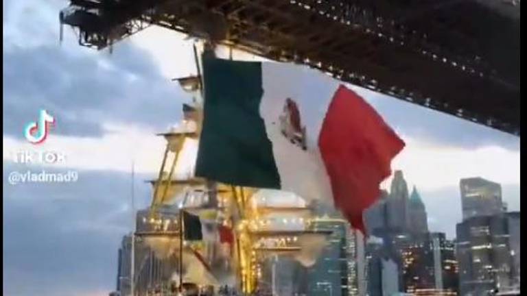 Social media in Brooklyn Bridge Park captured the tall ship of the Mexican Navy drifting backwards and colliding with the underside of the Brooklyn Bridge shortly before 8:30 p.m. on May 17. Two on board were killed.