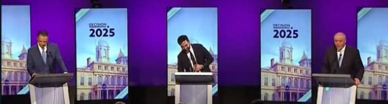 The three mayoral candidates are split on the three housing-law changes that are measures on this year’s ballot. (Don’t forget to flip over your ballot to see and vote on them.)