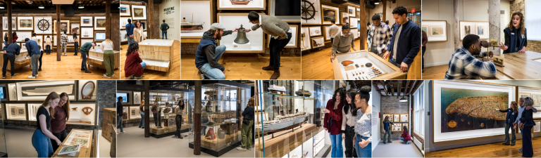 The galleries: as part of the Museum’s ongoing permanent exhibition, objects on display are rotated three times a year for both their long-term preservation as well as offering the public a view of more of the collections and archives, including newly rediscovered artifacts, or recent acquisitions.