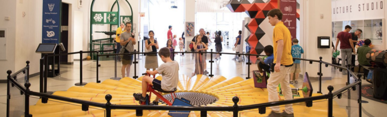 At the Museum of Mathematics, exhibits use interactive games, shapes and patterns to illustrate how math is involved in our everyday world. Photo via momath.org
