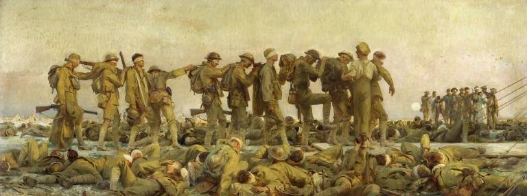 John Singer Sargent (1856–1925). "Gassed," 1919, Oil on canvas, 90 ½ × 240 in. Courtesy of IWM (Imperial War Museums), London. Photo: ©IWM Imperial War Museums