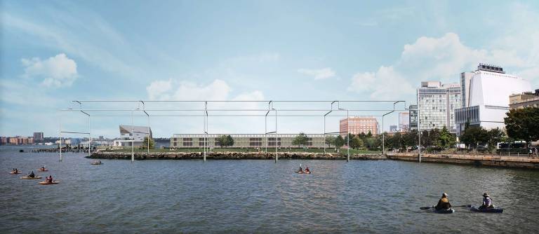 A rendering of the proposed project “Day’s End” by David Hammons. Image: Guy Nordenson and Associates