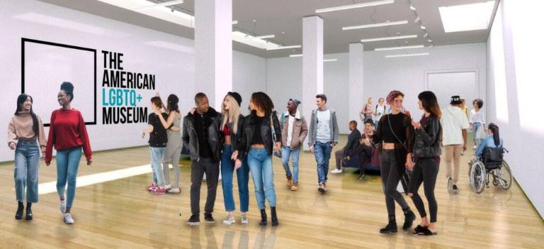 The top floor and a rooftop garden will be devoted to the first permanent home of the American LGBTQ+ Museum.