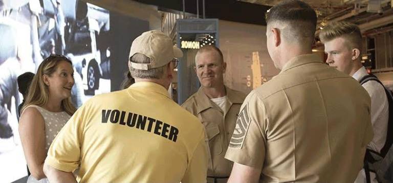 140 volunteers are an integral part of the Intrepid Sea, Air and Space Museum. Photo Credit: Courtesy of the Intrepid Sea, Air and Space Museum.