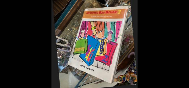 “Shopping Bag Design 2” features Reminiscence manager Joan Bedor’s designs.