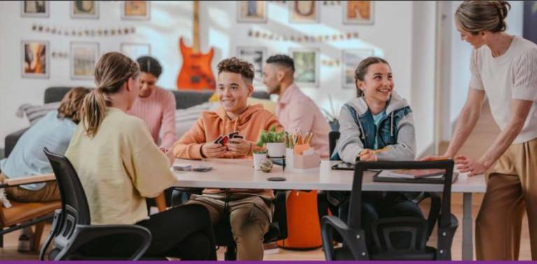 Homework is completed in school at Fusion’s Homework Café.