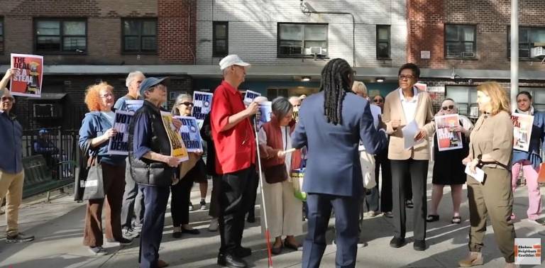 The Chelsea Neighbors Coalition opposes the plan to allow a private developer, Related, erect new towers containing both NYCHA and non-NYCHA homes in the seven-acre complex that now contains only NYCHA apartments.