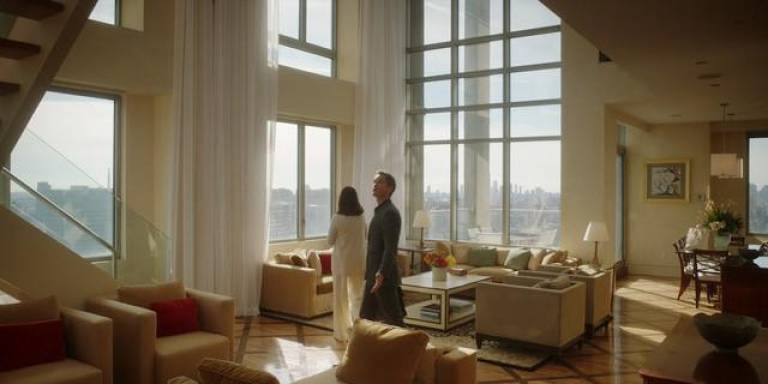 From “Uncoupled”: Marcia Gay Harden’s apartment that Neil Patrick Harris is trying to get the listing for. She’s unloading it because her husband ran off with his Pilates instructor who is 27. Photo: Netflix