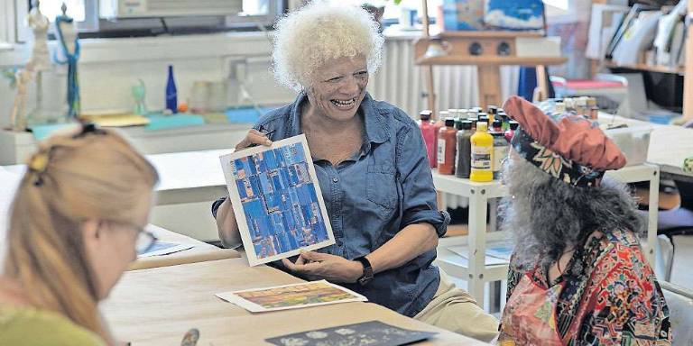 Students in Liz Curtin's Mixed Media Class.