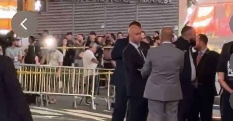 Detectives in Times Square on Aug. 31 after cops shot dead an emotionally disturbed woman who refused to drop two butcher knives after stabbing two people, killing one.