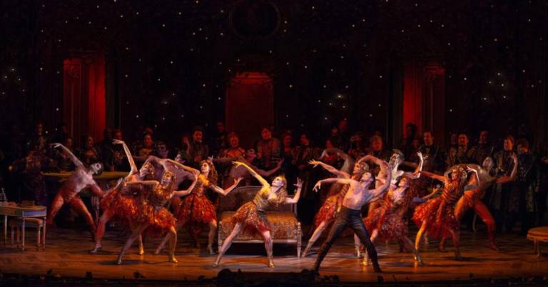 Elizabeth Yilmaz-Dobrow performing with La Traviata at the Met Opera. Photo: Marty Sohl