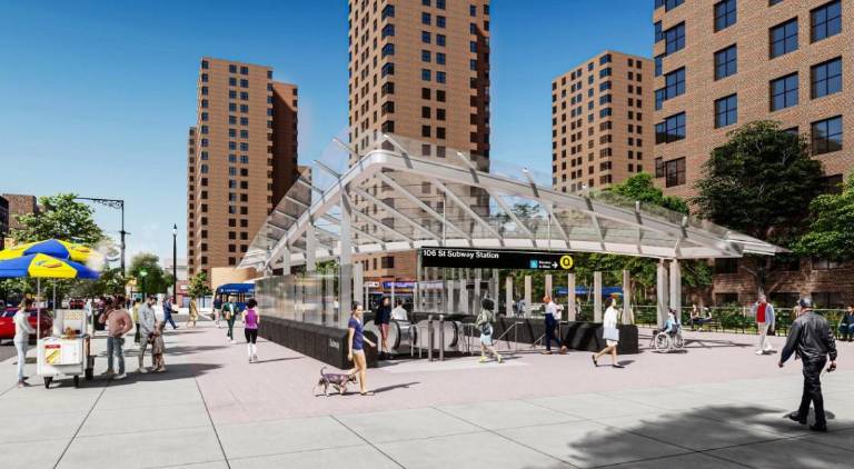 Artist’s rendering of the 106th Street station, one of three new stations slated to be built to finally complete the Second Avenue Subway.