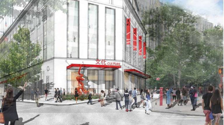 A rendering of a proposed jail facility at 80 Centre Street in Lower Manhattan. Image: NYC Mayor’s Office