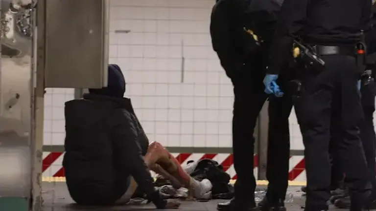 Photo of James George III shortly after the subway horror attack of Monday Dec. 1, 2025.