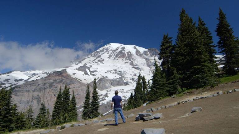 Brock Mullins during filming of “Return to Seattle.” Photo courtesy of Brock Mullins
