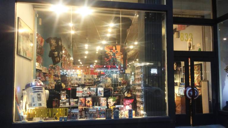 The front window of Forbidden Planet is hard to miss. Photo: Teddy Son