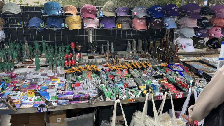 New York City features strongly in this vendor’s collection of wares.