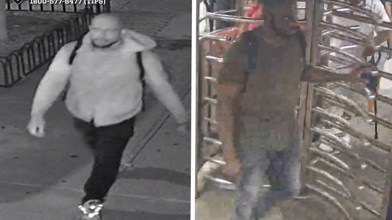 Wanted for Elder Assault on East Broadway (left) and Forcible Touching on 5 Train.