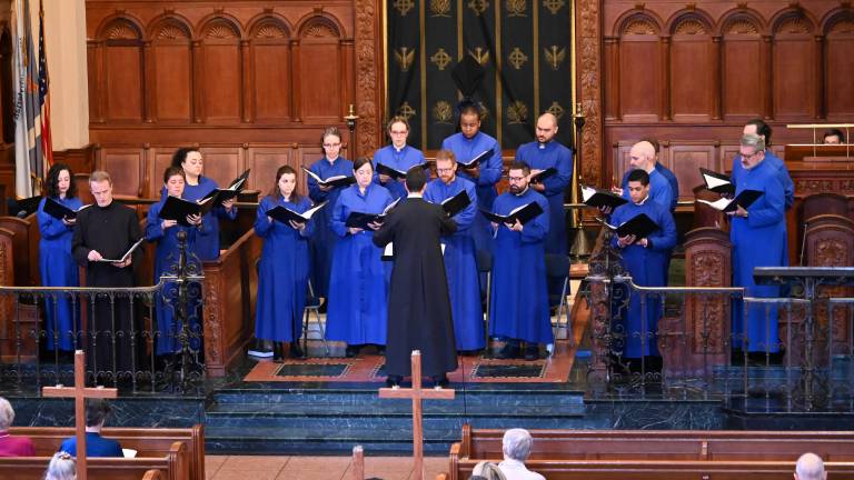 For the 102nd year, the Good Friday concert of John Stainer’s <i>The Crucifixion</i> was performed at Brick Presbyterian Church. This year’s soloists, Sean Fallen and Nathaniel Sullivan, were joined by organist Alistair Reid. Minister of Music, Dr. Raymond Nagem, conducted.