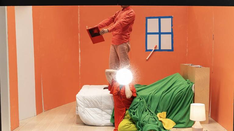 The 13 New York City-based playwrights contributed to the play “The Kick Inside” about a woman who grows tired of the way that people talk to one another and begins experimenting with language.