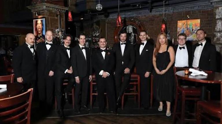 The Glad Rags Orchestra plays dance band music from the 1920s and 1930s.