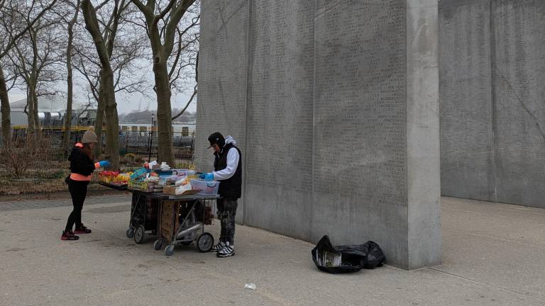 Why We Fight: Mango slices and knicknacks at the Maritime Memorial. March 2025.