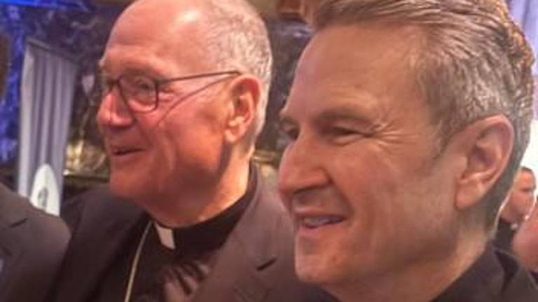 Cardinal Timothy Dolan (left) sold off real estate and cut staff at the Roman Catholic Diocese of New York over the past two years of his 16 year reign, but it will remain for Archbishop Ronald Hicks (right) to finally bring to a close the sexual abuse scandal.