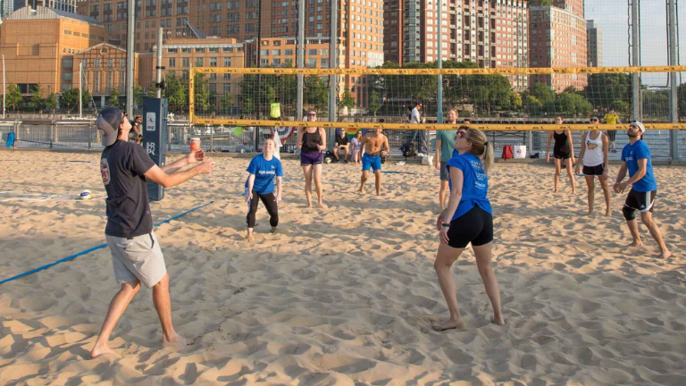 Volleyball at Hudson River Park Pier 25.